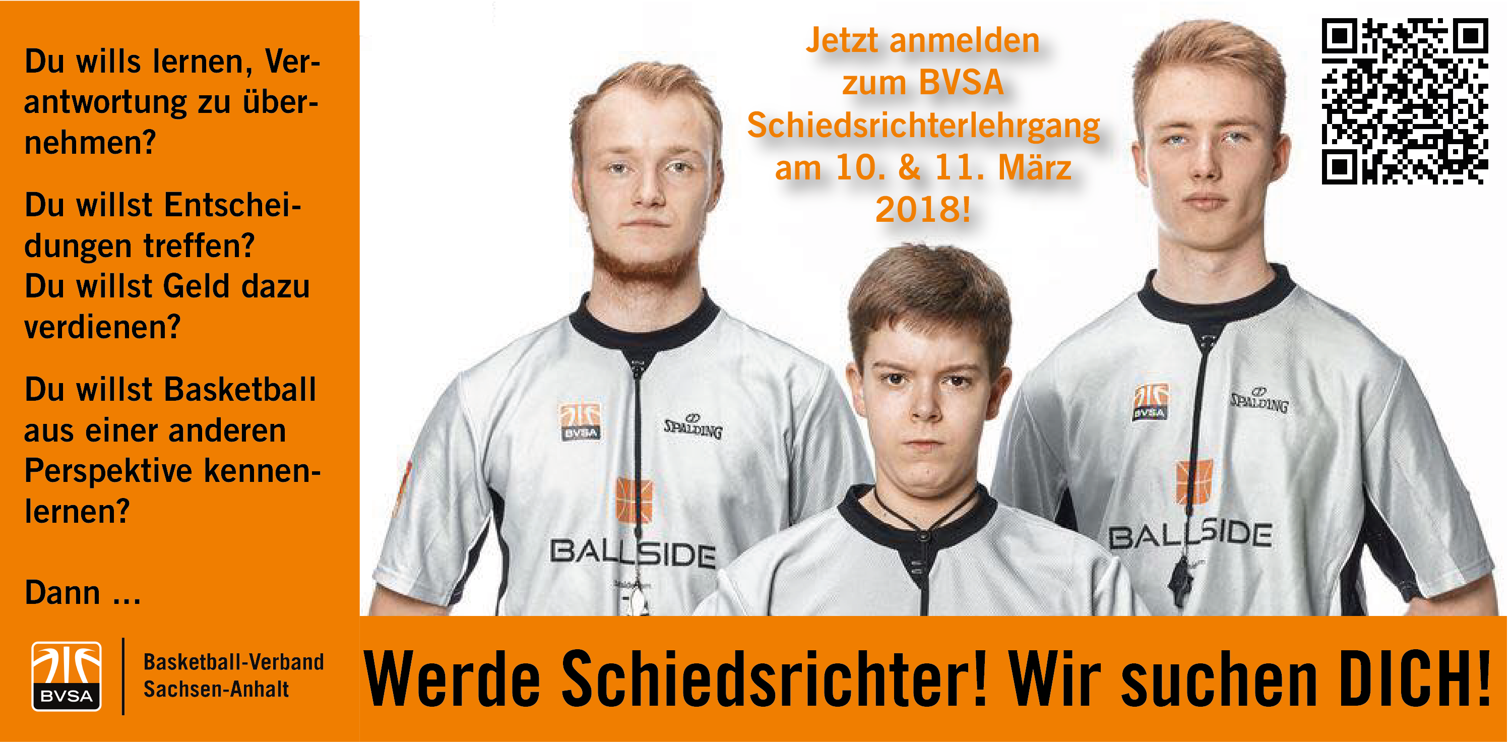 Der BVSa bilden wieder SR aus! // Foto: USV Halle RHinos // Collage: BVSA